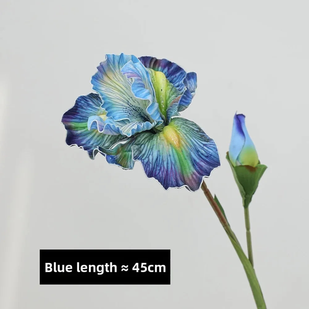 Purple Artificial Iris Bouquet – Faux PVC Flower Arrangement Artificial Flower Bouquet Richie's Blue