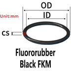 CS3mm O-Rings EPDM NBR VMQ FKM Rubber Seals Gasket OD9–54mm Rubber O-Rings Richie's