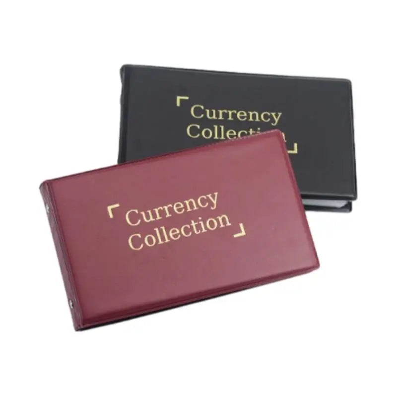 80-Pocket Banknote Currency Album – PU Leather Hard Cover Currency Collecting Album Richie's