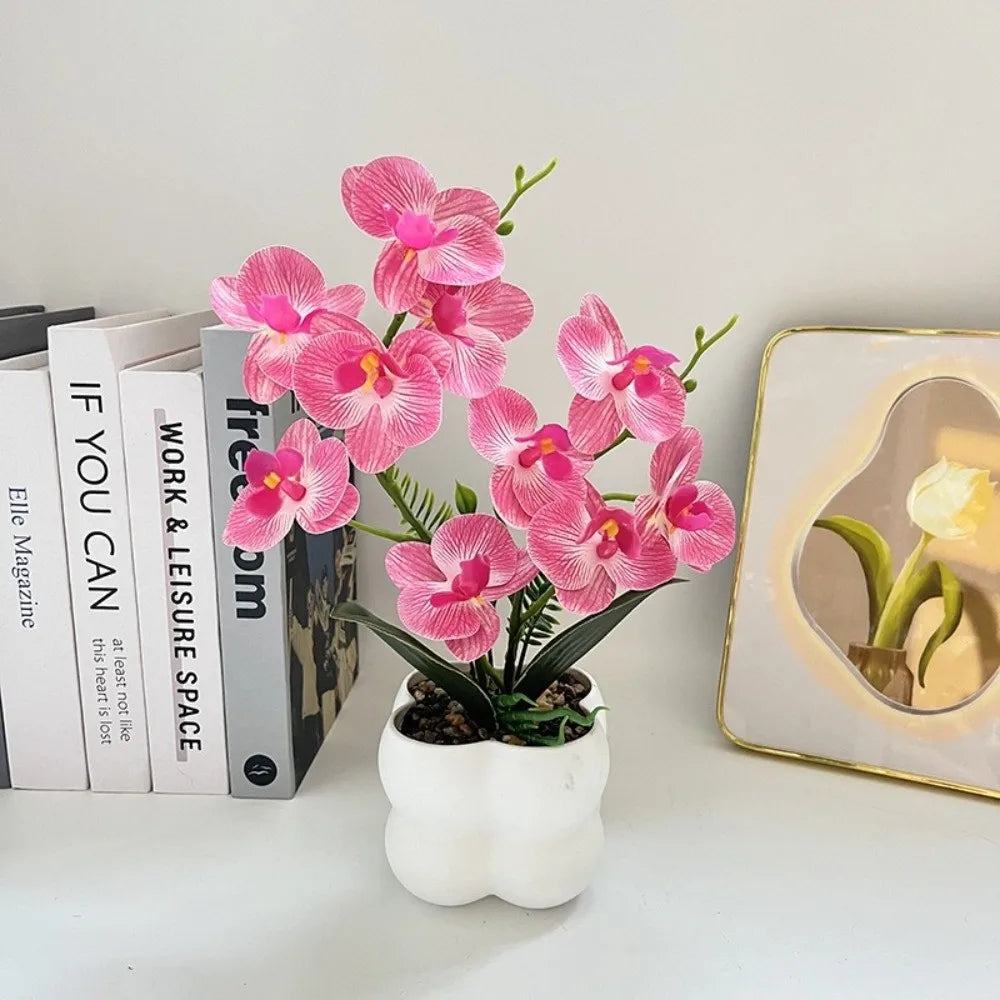 Artificial Butterfly Orchid Bonsai White Faux Flower Décor Artificial Flower Bonsai Richie's