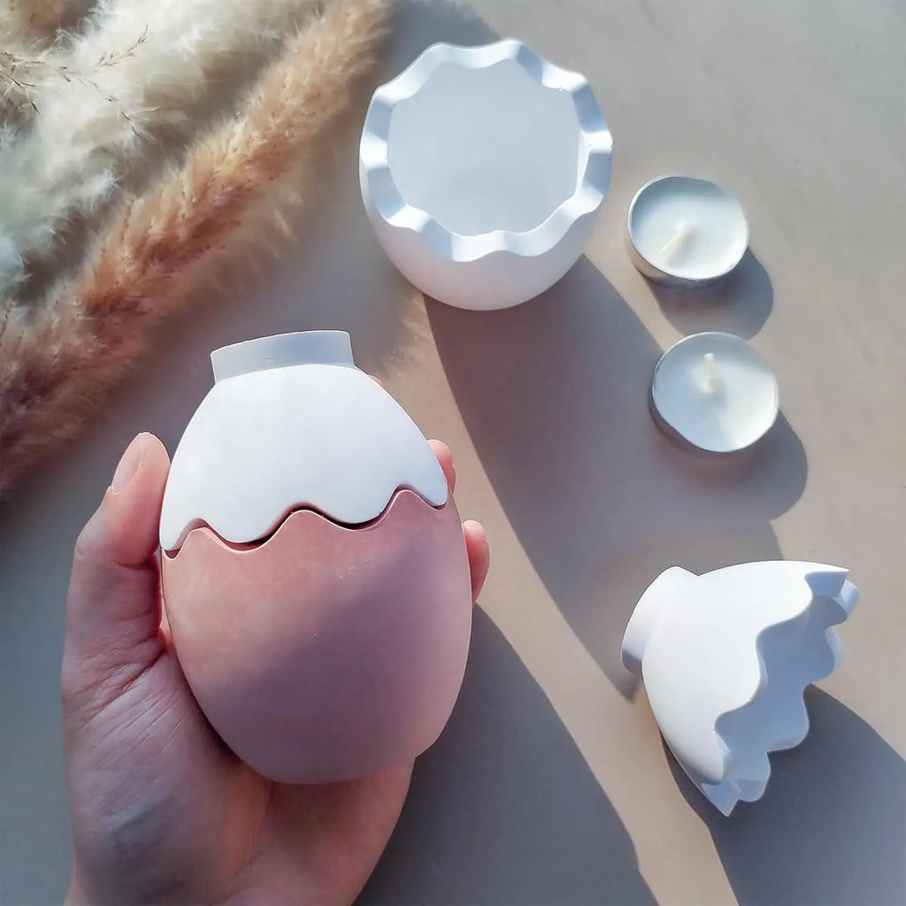 Easter Eggshell Silicone Mold – DIY Candle & Plaster Crafts Silicone Craft Mold Richie's