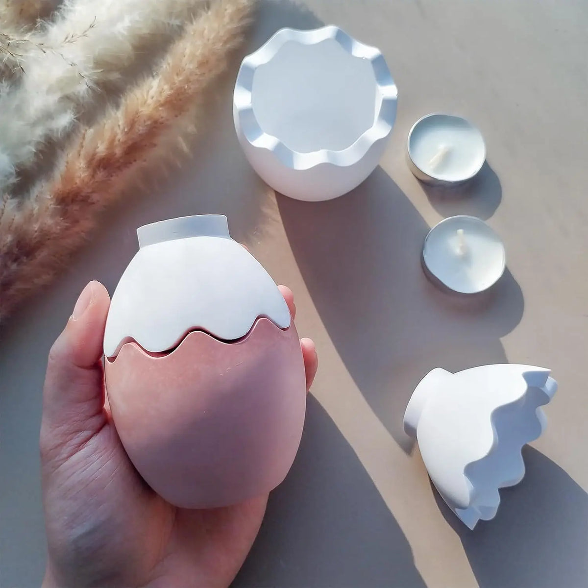 Easter Eggshell Silicone Mold – DIY Candle & Plaster Crafts Silicone Craft Mold Richie's