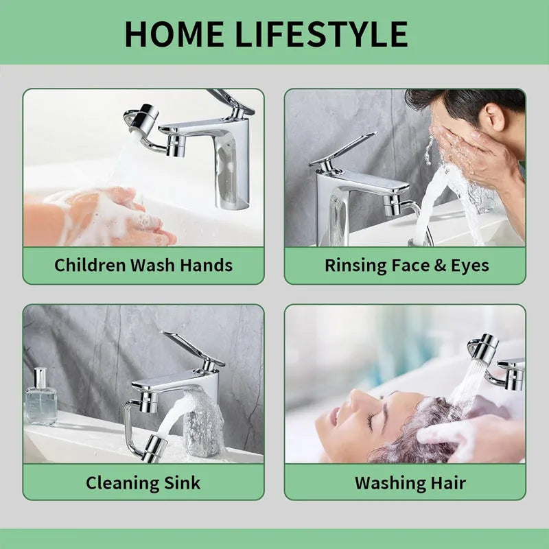 1080° Swivel Stainless Steel Faucet Extender – Dual Mode Faucet Extender Richie's