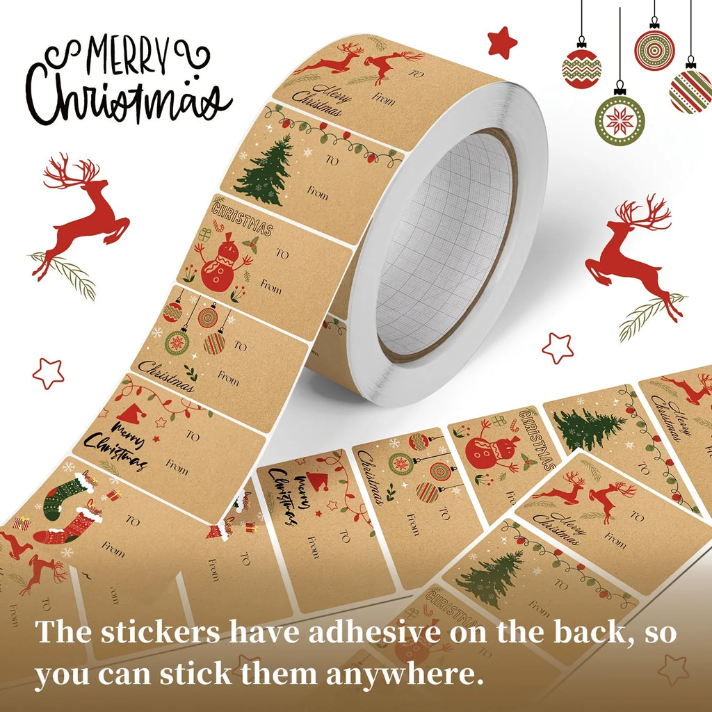 210pcs Christmas Gift Tag Stickers Self-Adhesive Name Labels Gift Tag Stickers Richie's
