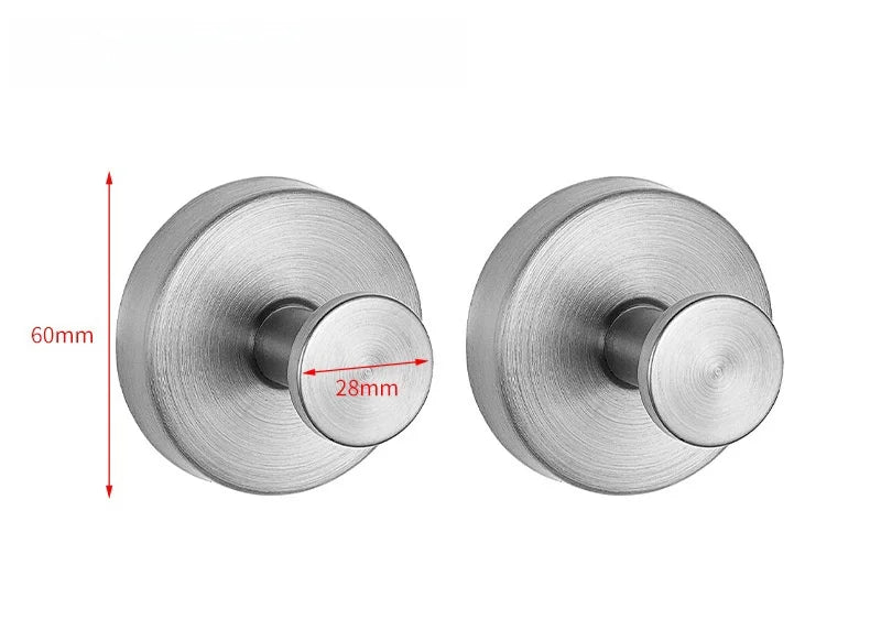 Suction Cup Hooks – Waterproof Stainless Steel Bathroom Hook Suction Cup Hook Richie's 2PCS silver