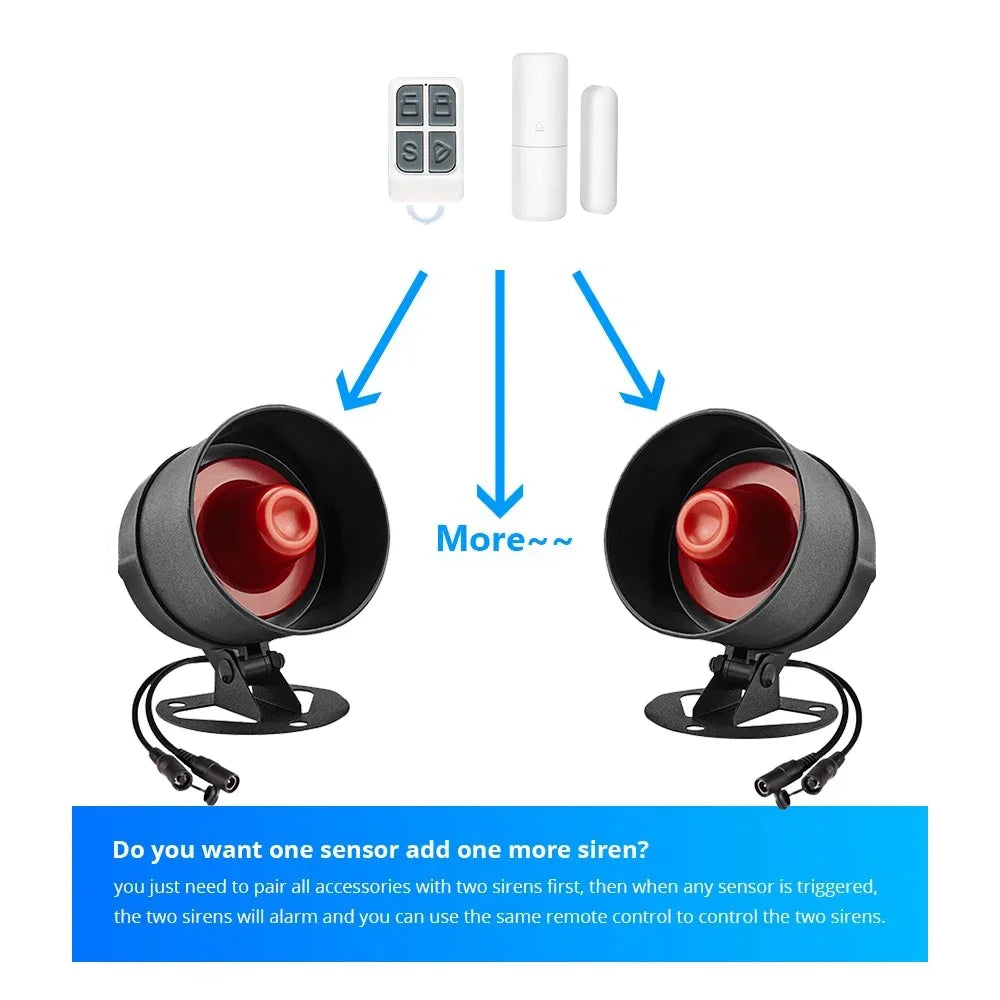 Tuya WiFi Smart Siren Alarm Kit – Alexa & Google Compatible WiFi Alarm System Richie's