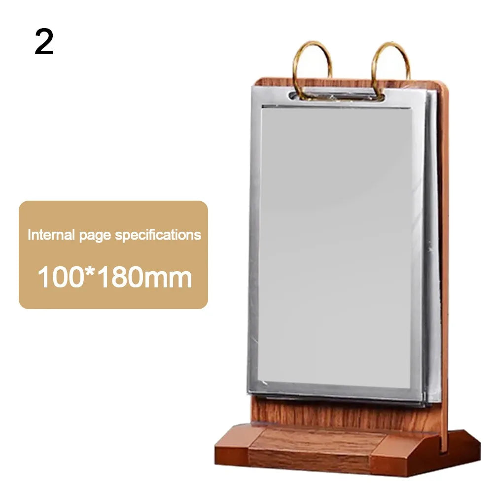 Wooden T-Shape Desktop Display Stand Menu Binder A4 A5 A6 Desktop Display Stand Richie's 2