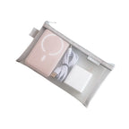 Mini Nylon Zipper Storage Bag – Cosmetic & Coin Organizer Storage Organizer Bag Richie's Grey-3