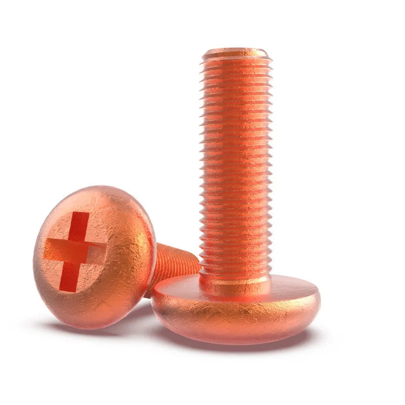 Red Copper Phillips Machine Screws M2–M10 DIN818 | 1–30pcs Copper Machine Screws Richie's 1PCS M10 40mm