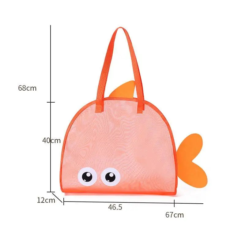 Large Mesh Beach Toy Bag – Portable Pool & Outdoor Organizer Mesh Storage Bag Richie's Orange