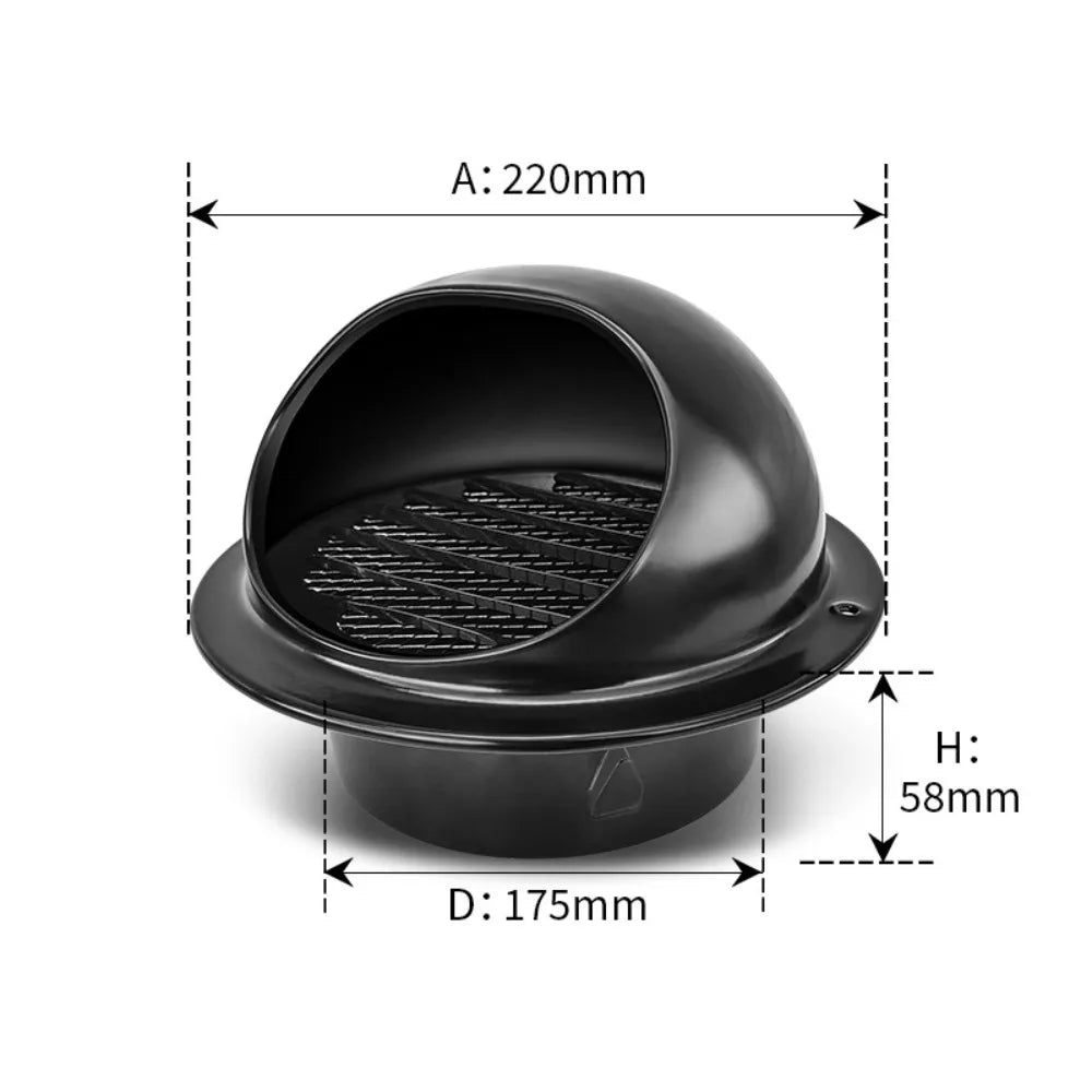 Stainless Steel Air Vent Cap Rainproof Windproof Exhaust Deflector Exhaust Vent Cap Richie's 180MM
