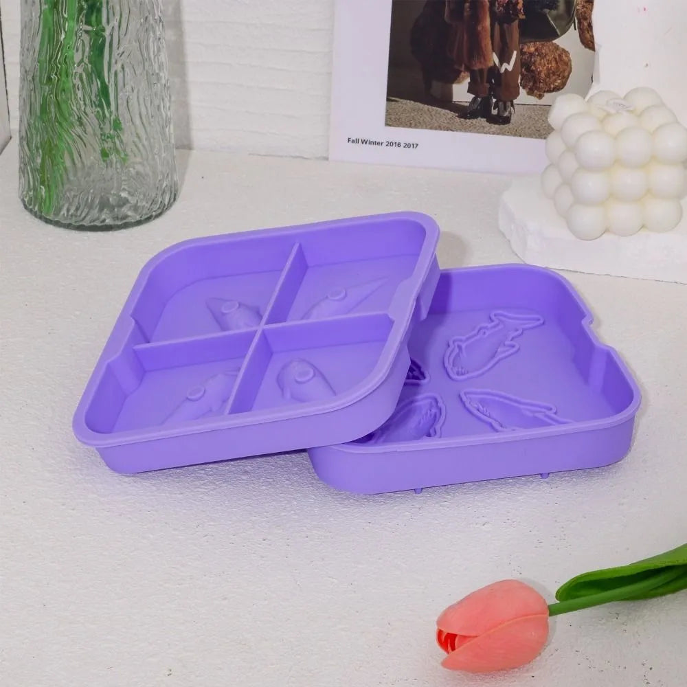 Shark Ice Cube Mold – 4-Cavity Food-Grade Silicone Ice Maker Ice Cube Mold Richie's