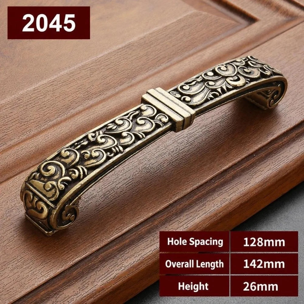 Zinc Alloy Ceramic Cabinet Pulls Antique Gold Drawer Handles Cabinet Pulls Richie's 2045-128mm