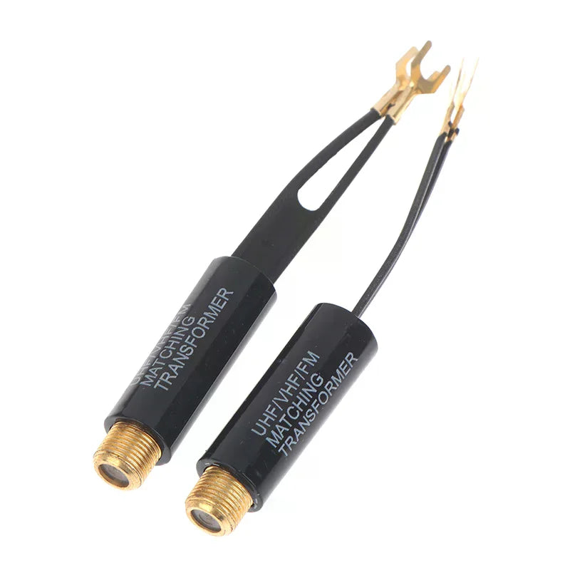 75 to 300 Ohm UHF VHF FM Antenna Transformer Adapter F Female Antenna Adapter Richie's