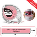 12mm Label Tape for Phomemo P12 & Dymo LetraTag – 4m Label Maker Tape Richie's Q5-TBP31
