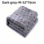 Ultra-Soft Coral Fleece Pet Blanket for Cats & Dogs | 3 Sizes Pet Bed Blanket Richie's Dark grey-M