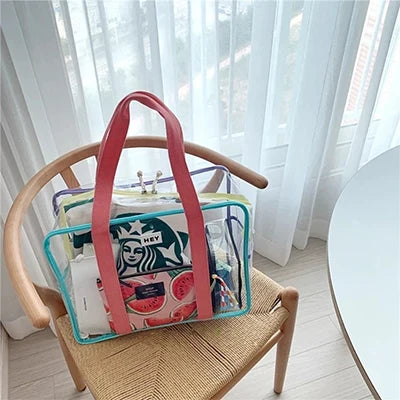 PVC Transparent Tote Bag – Women's Large Beach Shoulder Bag Tote Shoulder Bag Richie's A China Mainland