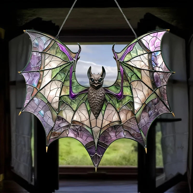 2D Acrylic Bat Suncatcher – Halloween Hanging Wall Ornament Halloween Ornament Richie's