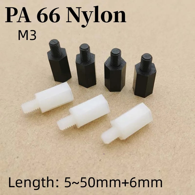 M3 Nylon Standoff Spacers Male-to-Female PCB Spacing Screws Nylon Standoff Spacers Richie's