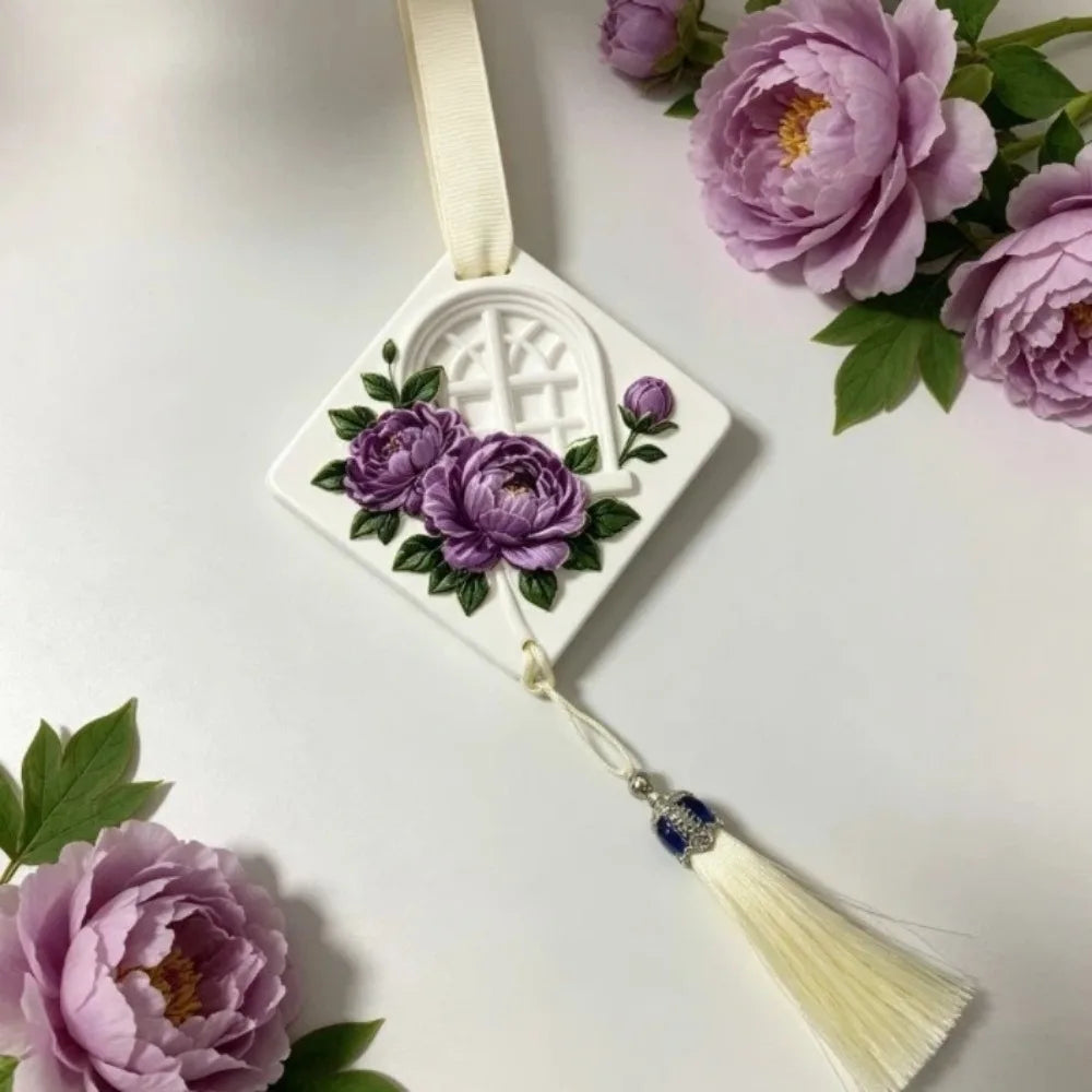 Plaster Aroma Pendant – Peony Rose European Car & Wall Freshener Aroma Pendant Richie's C