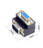 DB9 VGA 90° Right Angle Adapter – 9/15 Pin Male to Female VGA Adapter Connector Richie's