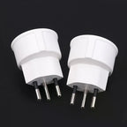 Swiss to EU French Plug Adapter 3-Pin to 2-Pin Converter – White Plug Adapter Converter Richie's