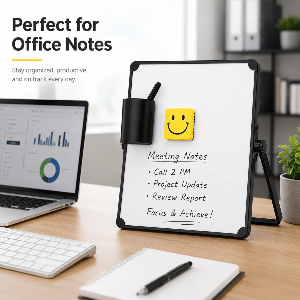 Portable Magnetic Desktop Mini Whiteboard with Pen Holder Desktop Whiteboard Richie's