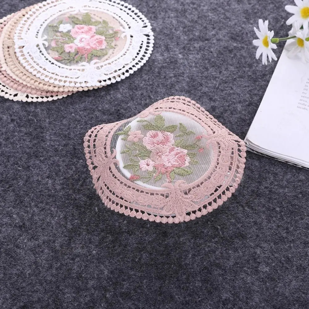 Embroidery Lace Coasters Set of 5 – Fabric Table Mats Fabric Coasters Set Richie's