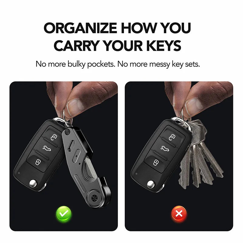 Zeeker Retro Bronze Folding Key Organizer | Zinc Alloy Holder Key Organizer Richie's