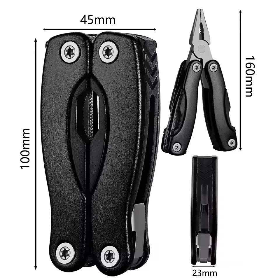 TOTNEND Folding Multi-Tool Pliers – Portable Camping Tool Folding Multi-Tool Richie's black