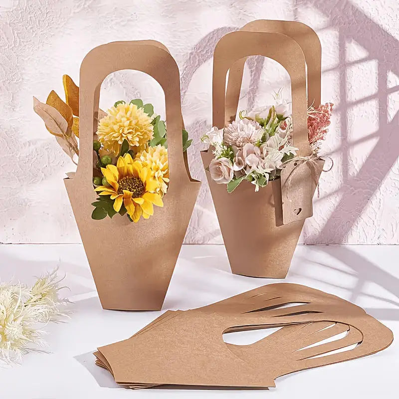 Kraft Paper Rose Flower Holder Bags – Weddings & Events Flower Presentation Bag Richie's