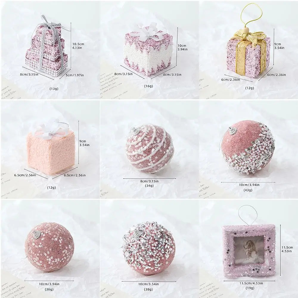 Pink Shatterproof Christmas Ball Ornaments – Velvet Foam Xmas Décor Christmas Tree Ornaments Richie's