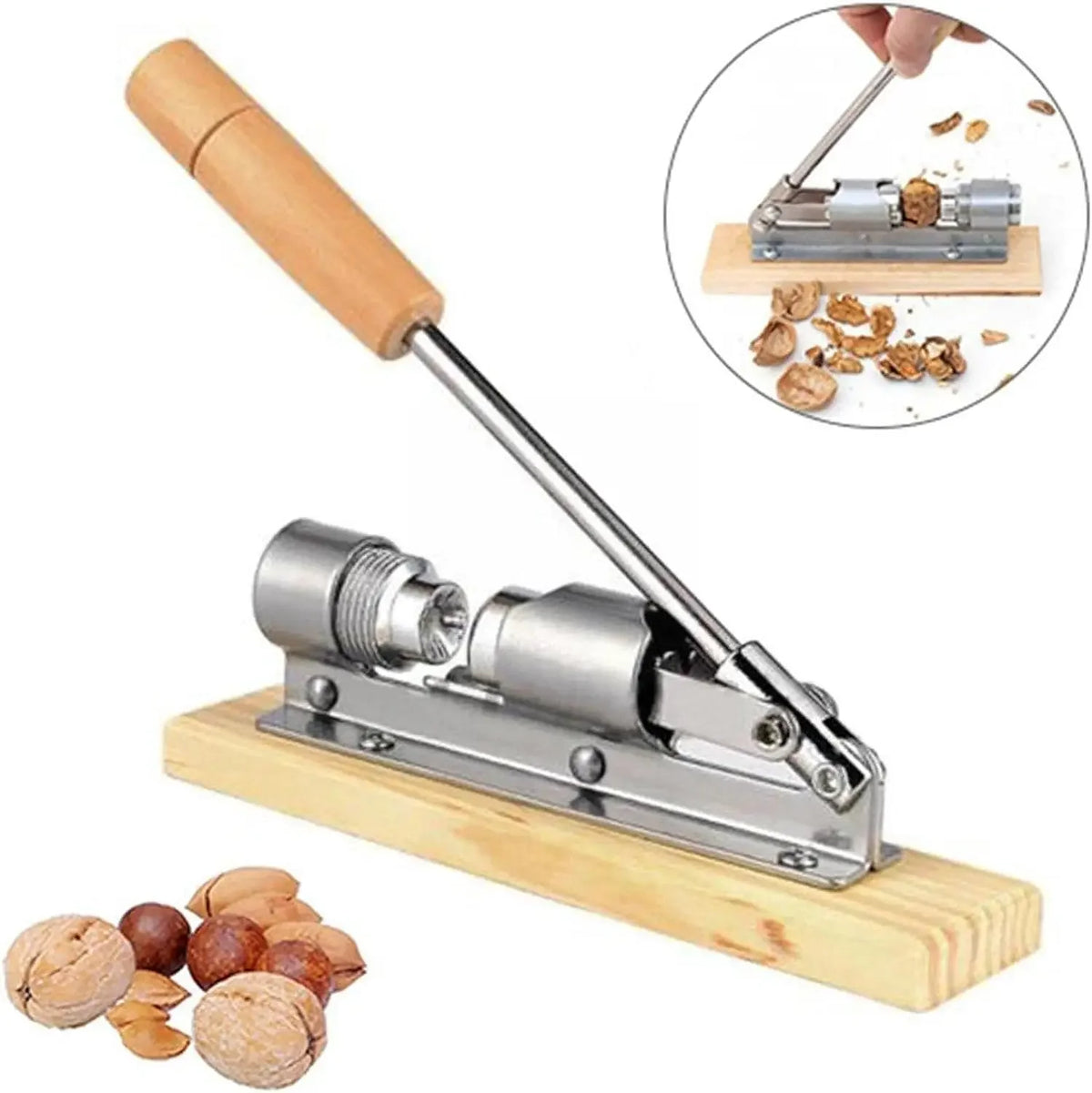 FATCOOL Stainless Steel Nutcracker – Manual Walnut Sheller Manual Nutcracker Richie's