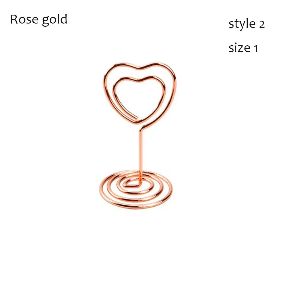 Rose Gold Metal Photo Clip Place Card & Table Number Stand Place Card Holder Richie's rose-style2-size1