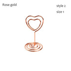 Rose Gold Metal Photo Clip Place Card & Table Number Stand Place Card Holder Richie's rose-style2-size1