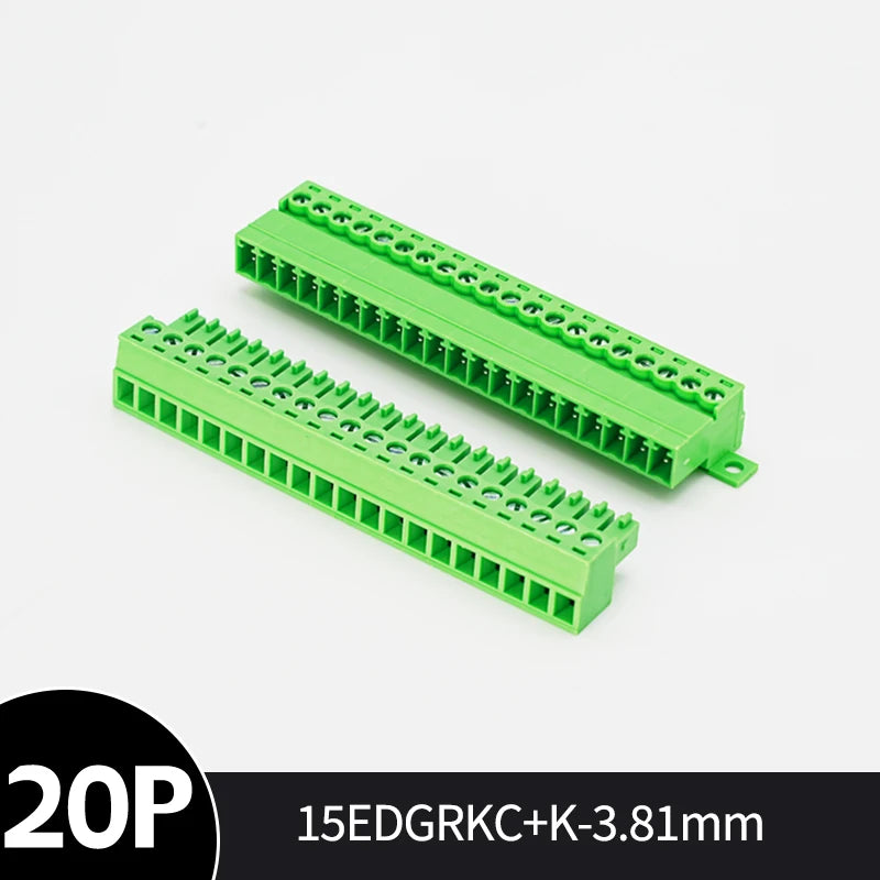 Solderless PCB Screw Terminal Connector Set 15EDGKC 3.81mm PCB Terminal Connector Richie's 20P 3.81mm 1 set