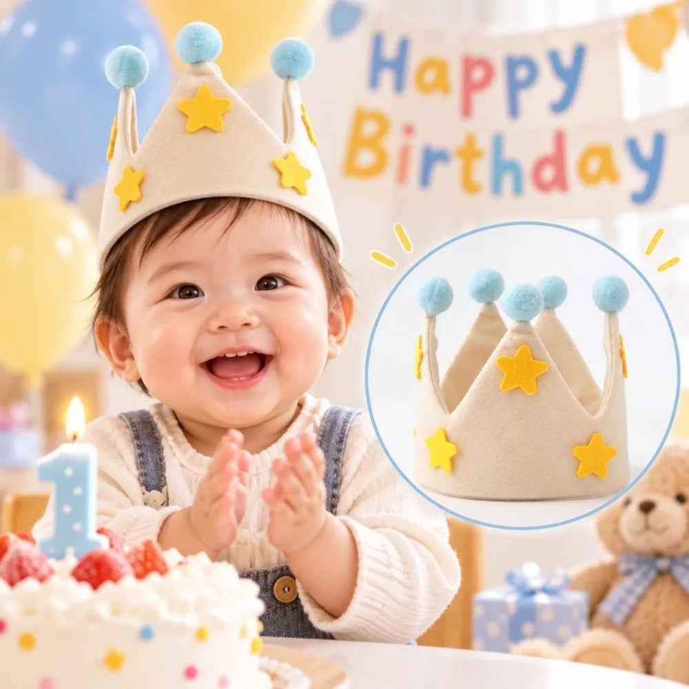 Felt Party Crown Hat – Kids Birthday Princess Photo Prop Party Crown Hat Richie's