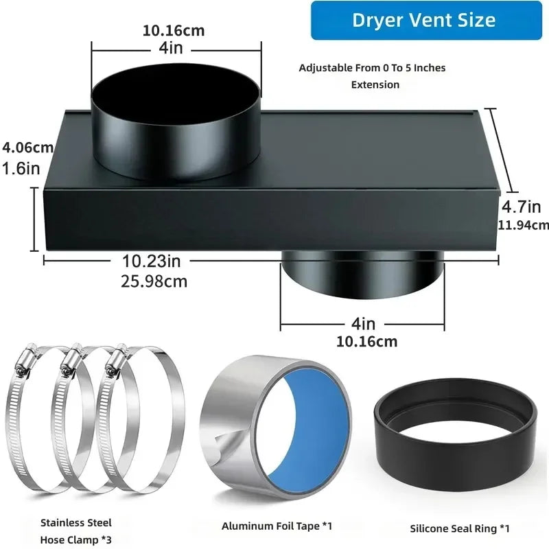 Telescoping Dryer Vent Connector Kit – Flexible Duct Adapter Dryer Vent Connector Richie's