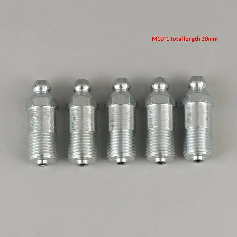 5Pcs Metric Zerk Grease Nipple Fittings M6 M8 M10 Lengthened Head Grease Zerk Fittings Richie's M10 30mm