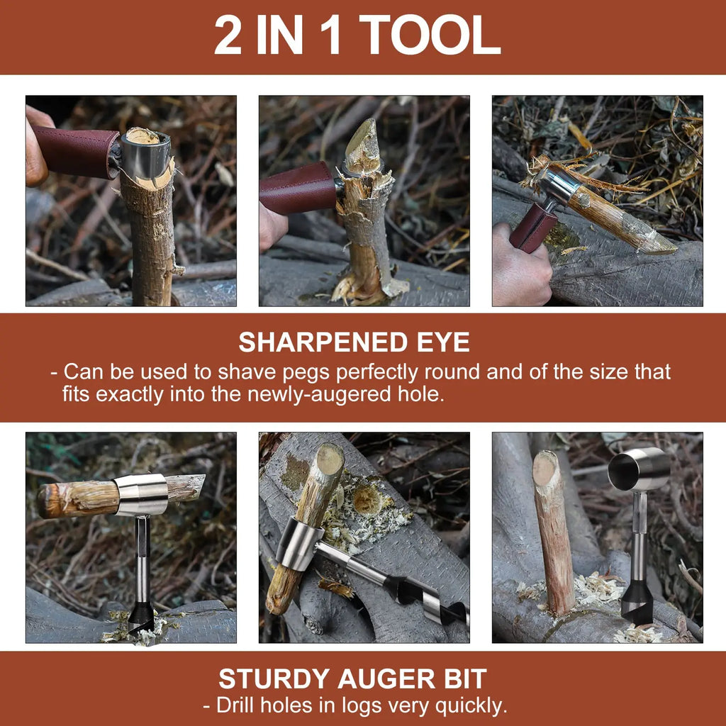 Hand Auger Wrench – Manual Wood Drill & Hole Maker Multitool Hand Auger Tool Richie's