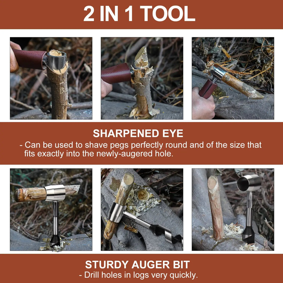 Hand Auger Wrench – Manual Wood Drill & Hole Maker Multitool Hand Auger Tool Richie's