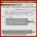 XYZ Manual Linear Slide Table Digital Display & Handwheel S100 Linear Slide Table Richie's S100-900MM-H