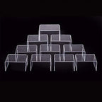 Clear Acrylic Display Risers Stackable Organizer – 10-Pack Acrylic Display Riser Richie's Default Title