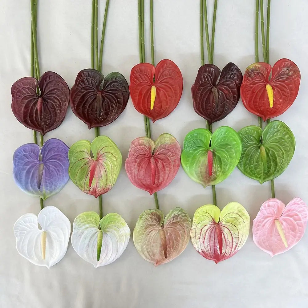 60cm Artificial Anthurium Flower – Real Touch Faux Plant Decor Artificial Flower Richie's