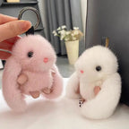 Cute Fluffy Rabbit Plush Keychain – Long Ear Bunny Bag Charm Plush Keychain Richie's