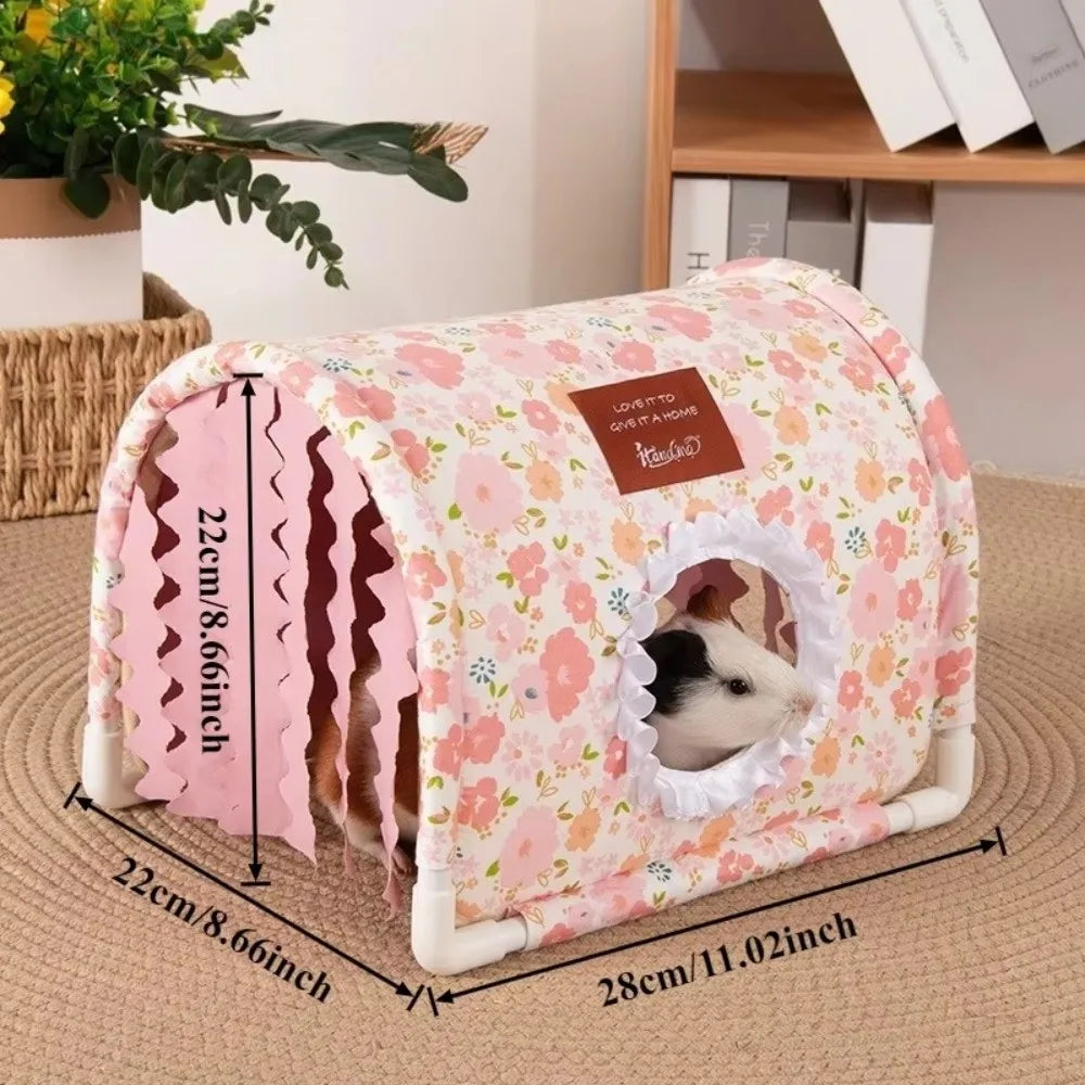 Floral Tassel Tunnel Nest Shelter – Hamster Guinea Pig Rabbit Small Pet Shelter Richie's