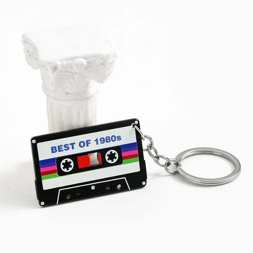 Retro Nostalgic Acrylic Keychain – Fun Gift & Bag Charm Novelty Keychain Richie's blue 1pc