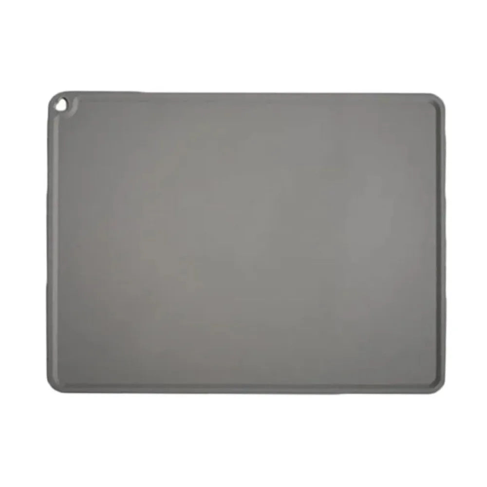 Non-Slip Silicone Pet Feeding Mat for Dogs & Cats | Waterproof Pet Feeding Mat Richie's Grey S -41 x 31 CM-