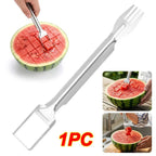 2-in-1 Stainless Steel Watermelon Cutter & Fork Slicer Fruit Slicer Tool Richie's