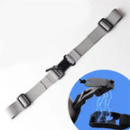 Magnetic Chest Strap Adjustable Nylon Backpack Strap Outdoor Backpack Chest Strap Richie's Grey 95x3.8cm